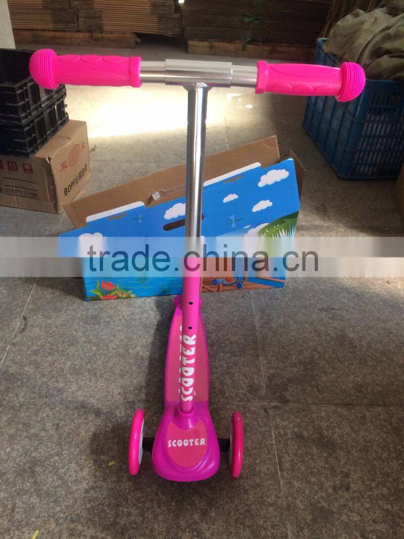 Height-Adjustable Three-Wheel Mini Scooter for Children