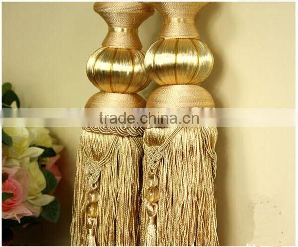 Exquisite Rope Hanging Beads Tassel For Curtain Fasten / Tieback