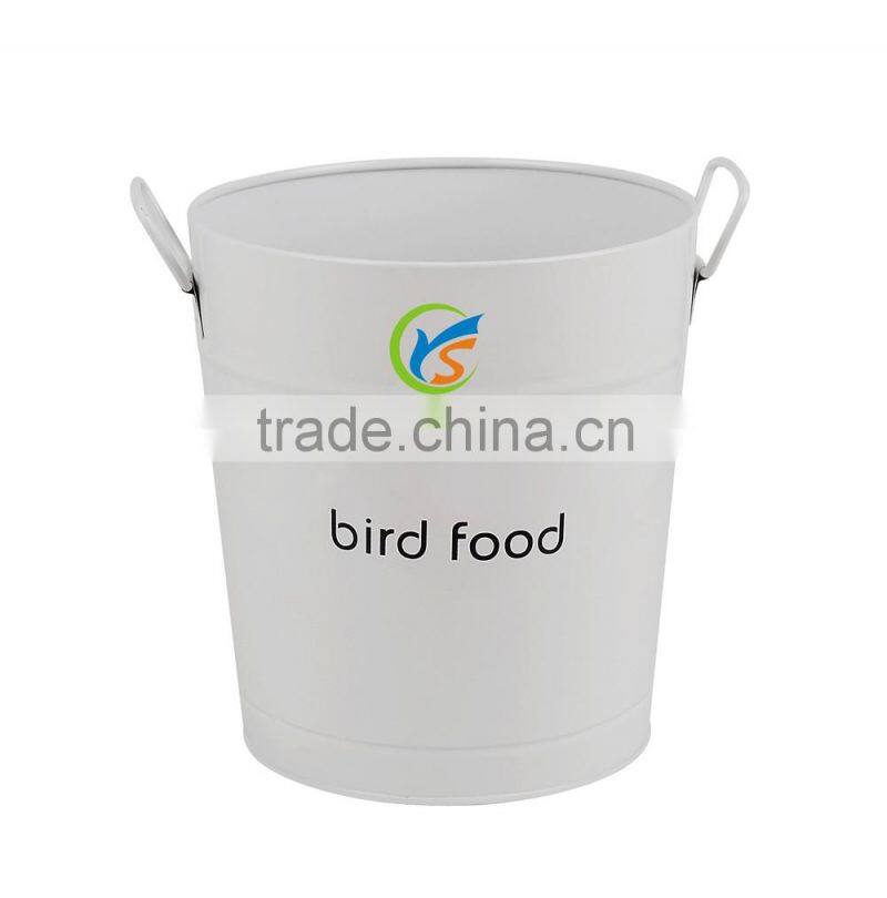 Galvanized metal Food grade bird food container