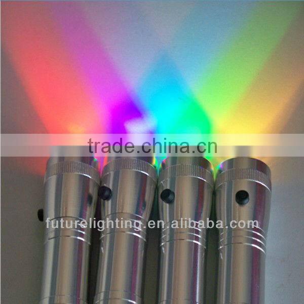 2014 esidon 3W RGB 10 color battery powered mini maglite torches led