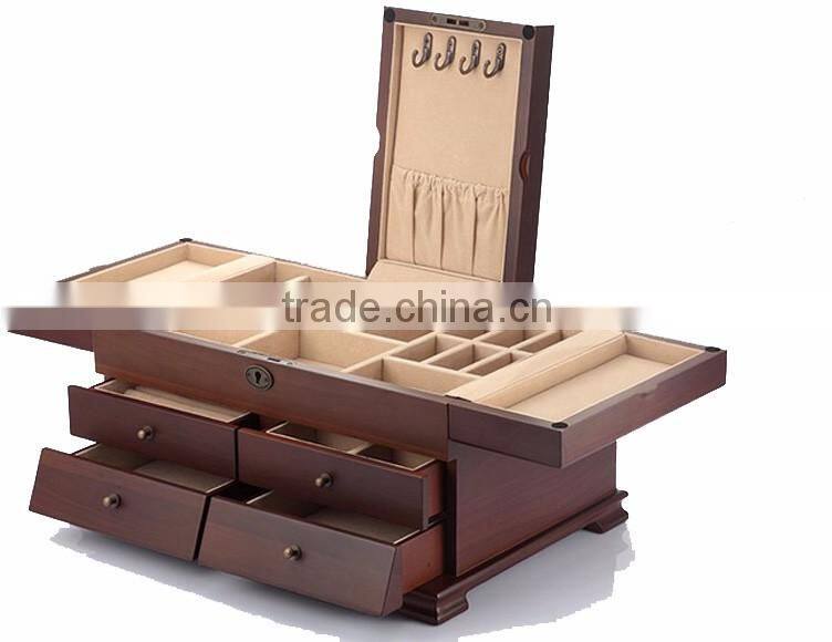 Custom design handmade wooden gift box for jewelry packaging