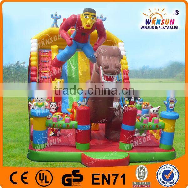 CE double lane tarzans backyard inflatable water slides