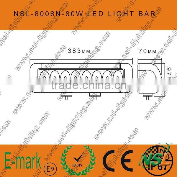 15inch 80W C REE car LED light bar off road LED work light