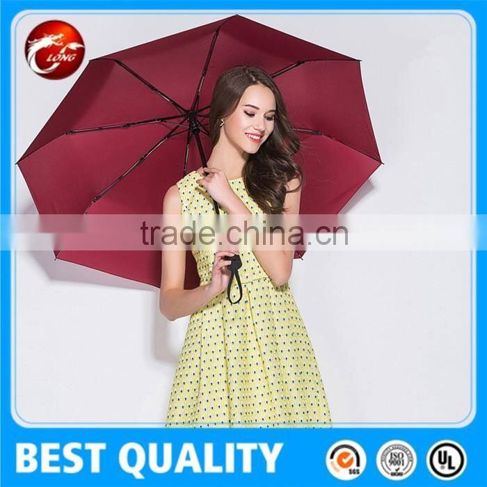 Automatic wind-proof three folding umbrella