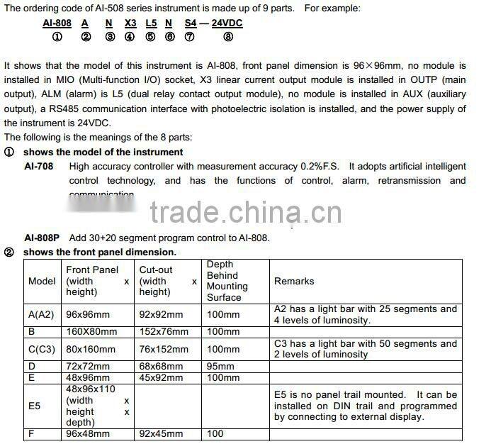 YUDIAN AI-708P 4-20mA Analog Signal Intelligent Industrial Programmable Logic PID Temperature Controller
