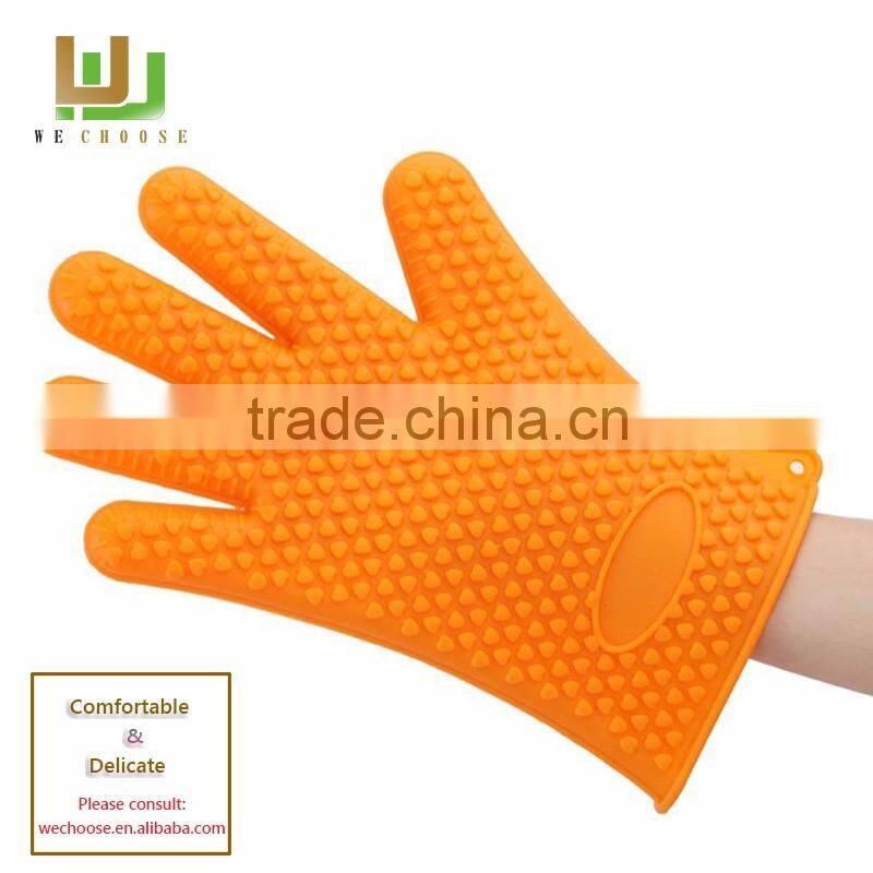 Highly Appreciated silicone heat resistant gloves non-stick bbq silicone gloves