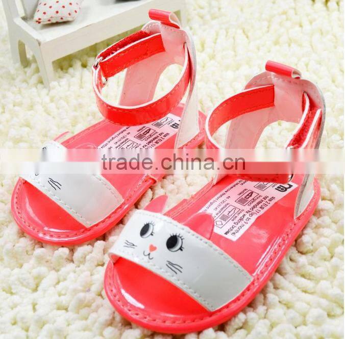 2016 New arrival baby girl shoes leather baby sandals