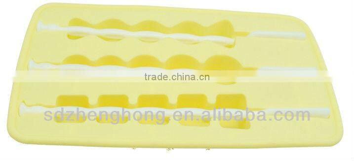 Food Grade Ice Pop Mold Silicone Ice Cream Mold with Stick