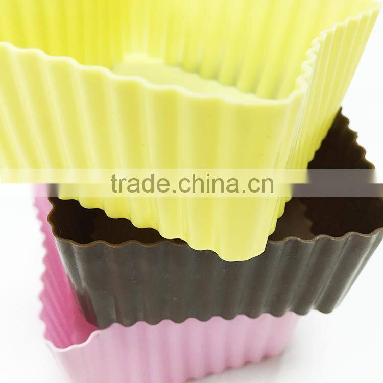 Food Grade Square Shaped Silicone Cupcake Mold