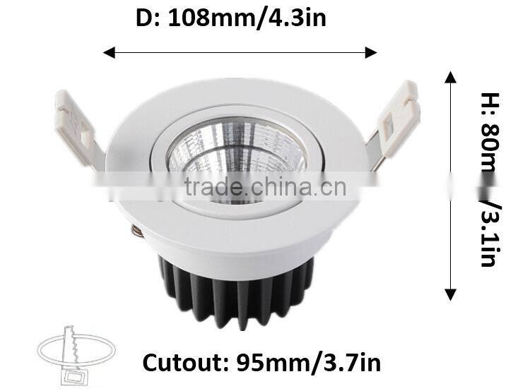 9w led downlight / Circular adjustable led downlight / Alibaba china led cob downlight