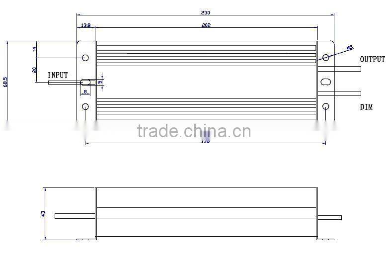 ul waterproof ip67 12v 100w dali dimmable led driver