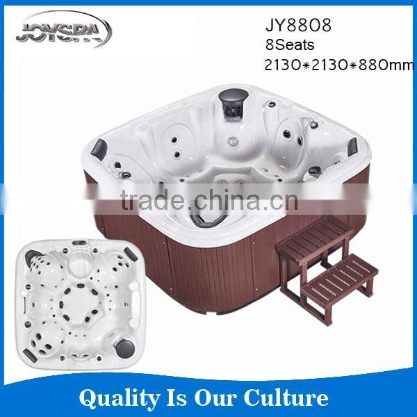 Joyspa jy8808 acrylic massage outdoor whirlpool 8seats familly hot tub