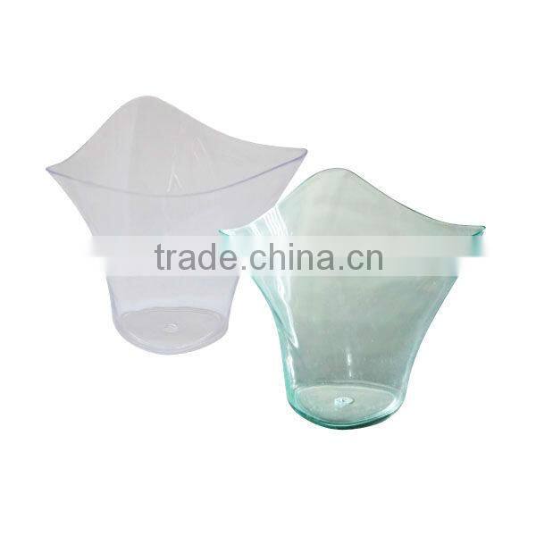 Clear Plastic Disposable Packaging Trifoliate Dessert Cup