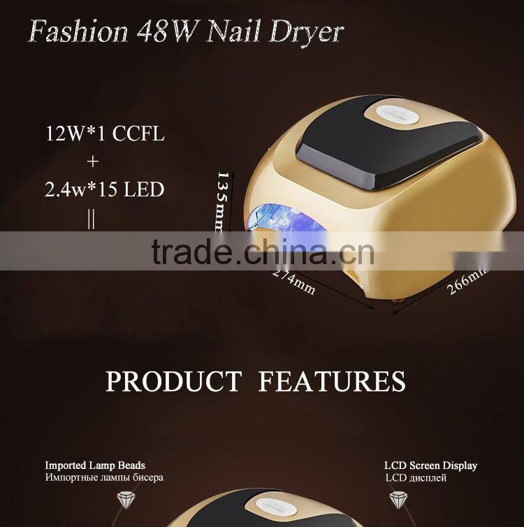 The latest nail design fashionable automatic professional 48W UV LED Lamp Nail Dryer