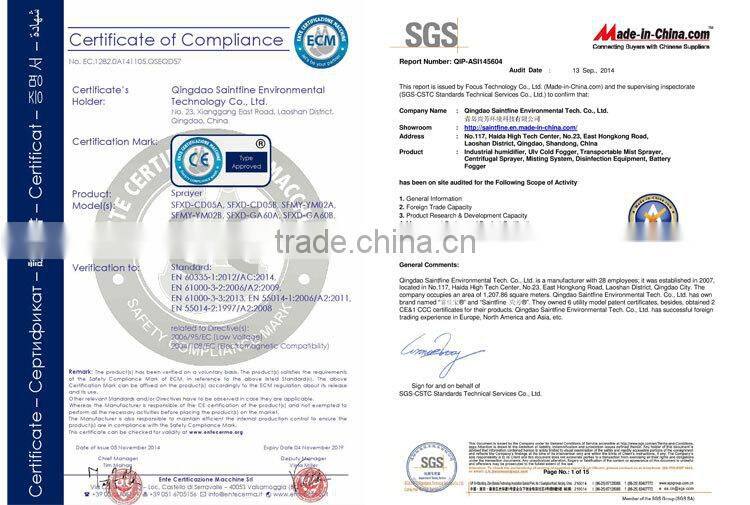 Pest Control Power Sprayer,Hand Held Disinfection Machine, Factory Portable Electric Mice Fogger With CE For Humidification
