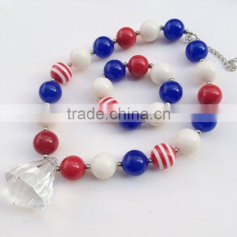 wholesale chunky bubble set kids bead necklace with bracelet