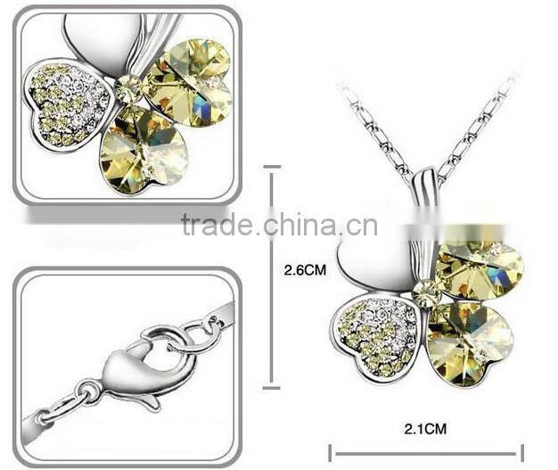 New Fashion Bib Statement Silver Plated Crystal Pendent Necklace Chain Jewellery
