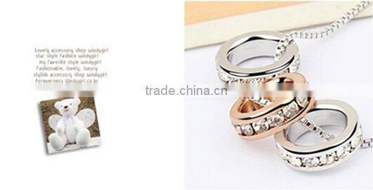 2015 Triple Hoop Pendant Made With Crystal ELEMENTS for Necklace