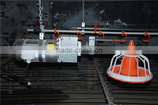 Automatic poultry broiler pan feeding system