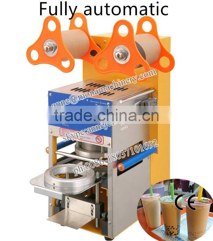 Hot sale automatic paper cup sealing machine|automatic box sealing machine|automatic plastic cup form fill seal machine