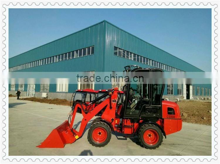 AS908 small wheel loader CS908 hydrostatic with 4-way quick hitch and variable piston pump
