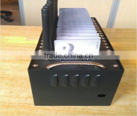 High quality hotsell 32 ports Q2303 module bulk sms modem pool/32 sim cards gsm simbox--free sms software
