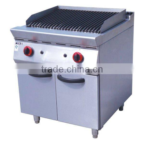 Gas Lava Rock Grill with Cabinet - Restaurant Equipment