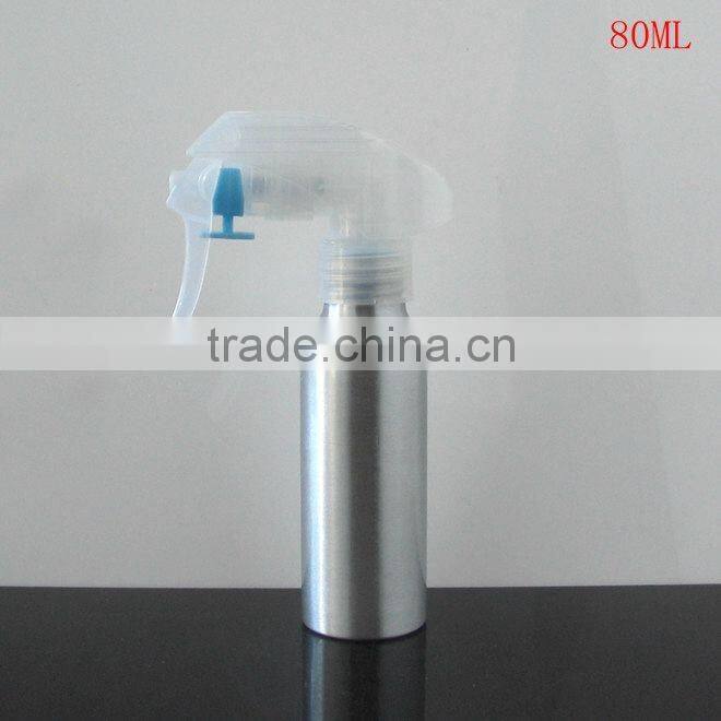 2017 Wholesale 30m -500ml empty aluminum bottle with mouse trigger sprayer aluminum trigger spray bottle for cosmetic packaging