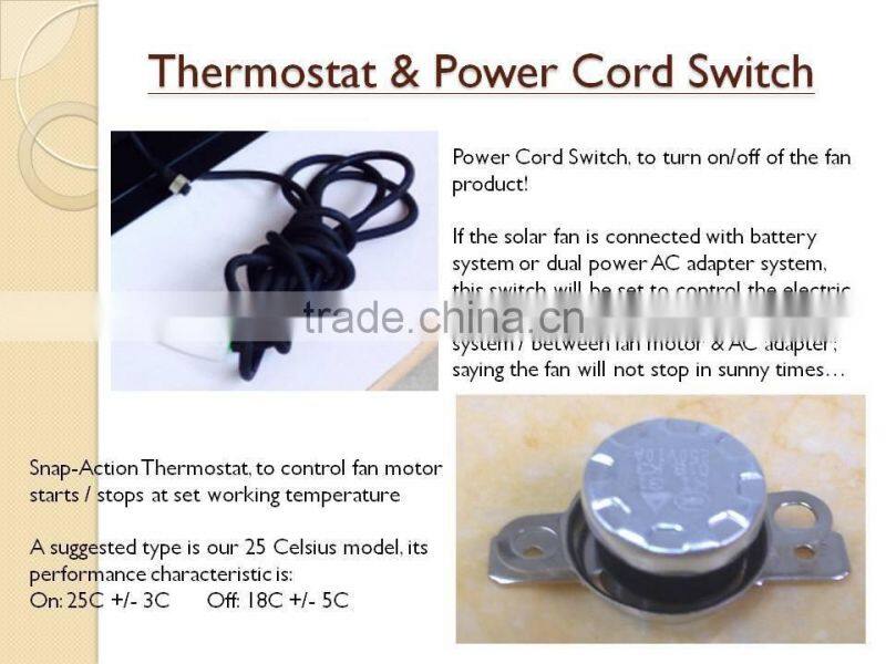 vent goods roof & wall mounted type Chinese Manufactor portable solar energy air circulation fan
