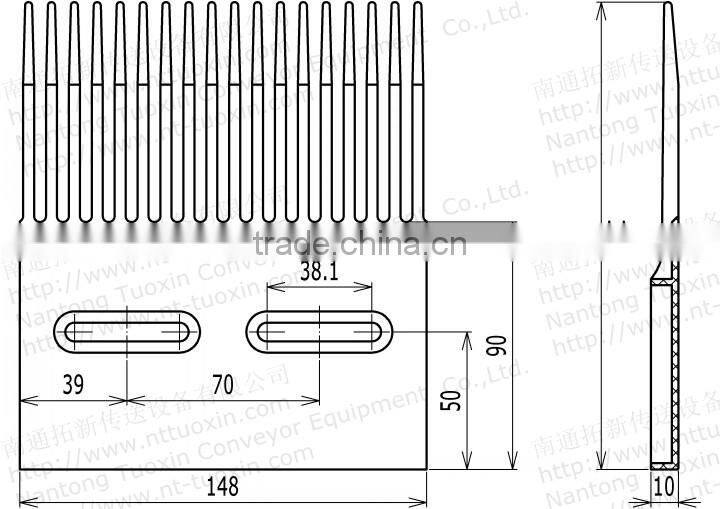 M2531 Finger Transfer Plates for Modular Belt