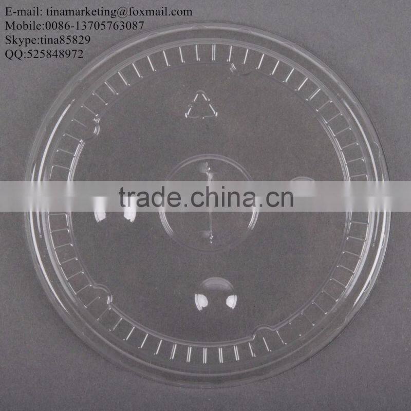 Clear Flat PS Material Lid for 16/20/24 oz. Plastic Lemonade Cup