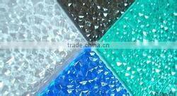 building material colored UV coated Polycarbonate embossed Sheets