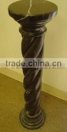 UNIQUE JET BLACK MARBLE PEDESTALS