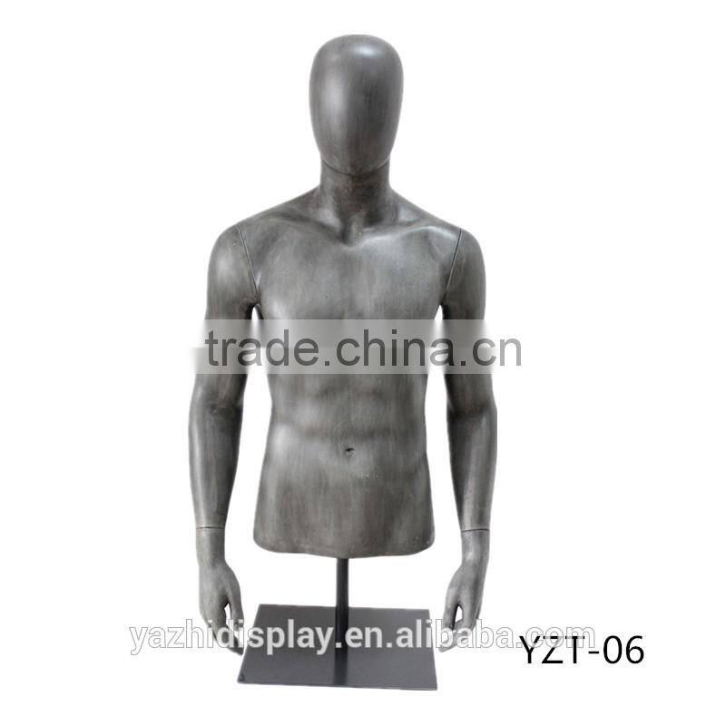 high quality half body fiberglass female torso mannequin without head and arm