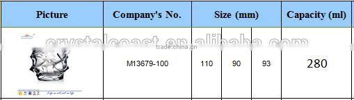 machine pressed DOF glass tumbler unique shape glass tumbler