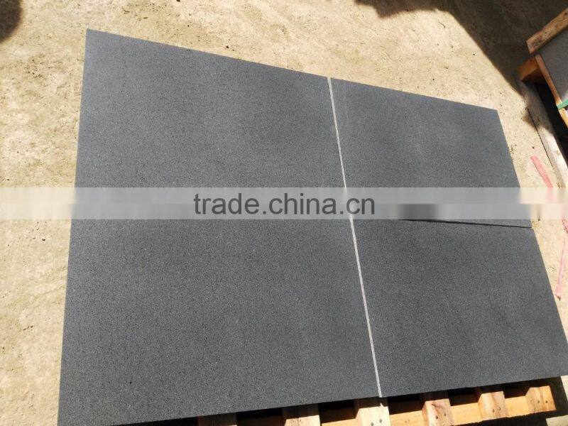 Hainan black basalt stone tiles honed surface