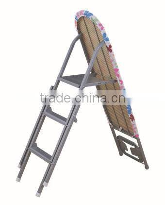 wooden ironing board with color cover