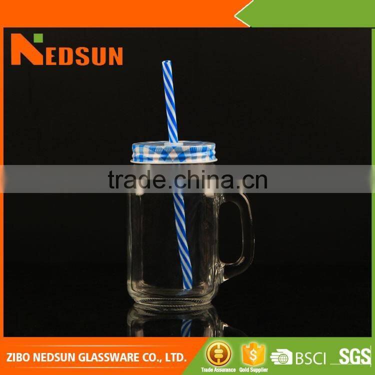 Hot sale product 16oz Promotional cheap glass juice jar from alibaba trusted suppliers