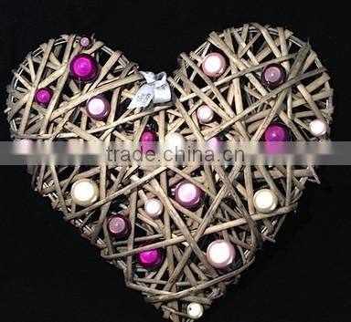 Wholesale wicker hearts for festival decoration