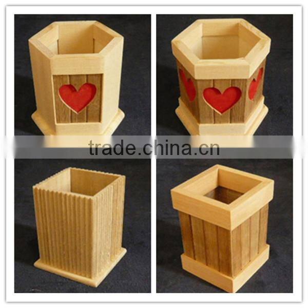 unfinished hanging wooden unusual pencil case with lid wholesale