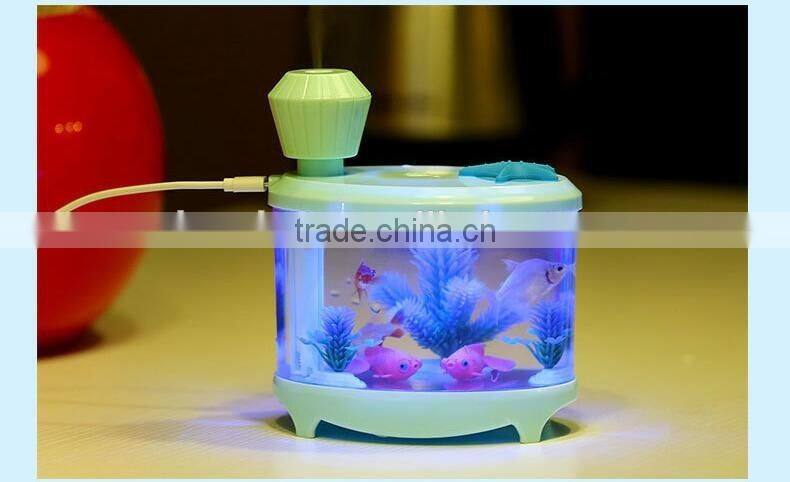 Creative Desktop micro landscape aquarium lighting Household USB ultrasonic atomizing air humidifier