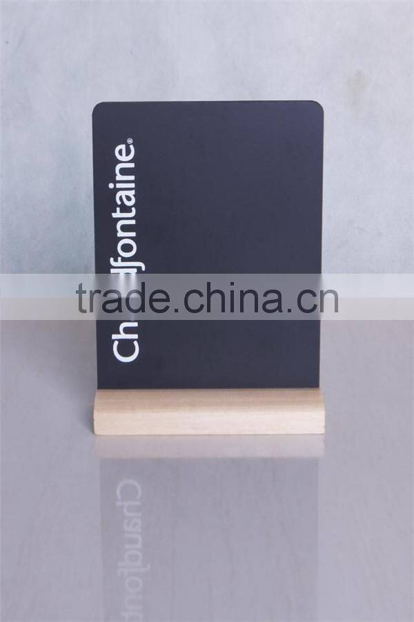 Free Standing Wooden Chalkboard With Wooden Stand For Advertisement Chalkboard Showing