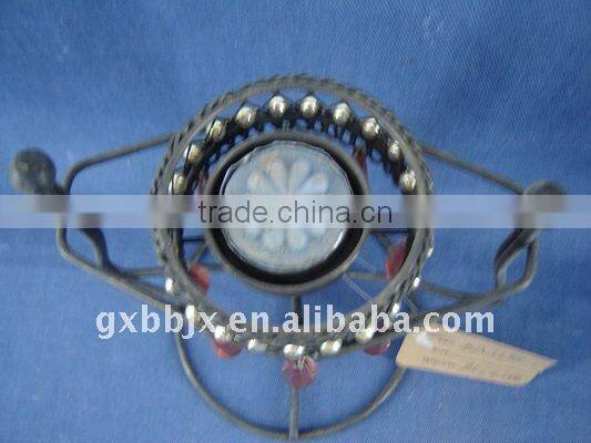Red pearl black wire decorative candle stick craft
