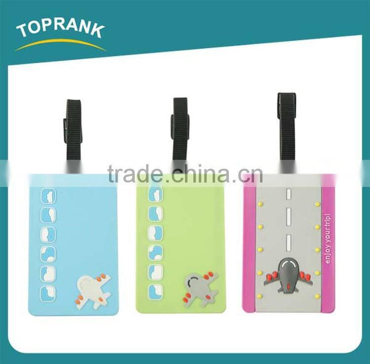 Toprank Cheap Price Customized Soft PVC Luggage Tag Printing Travel Baggage Tag Thermal Airline Luggage Tag