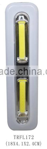 Portable 2 in 1 aluminum COB flashlight strong light torch