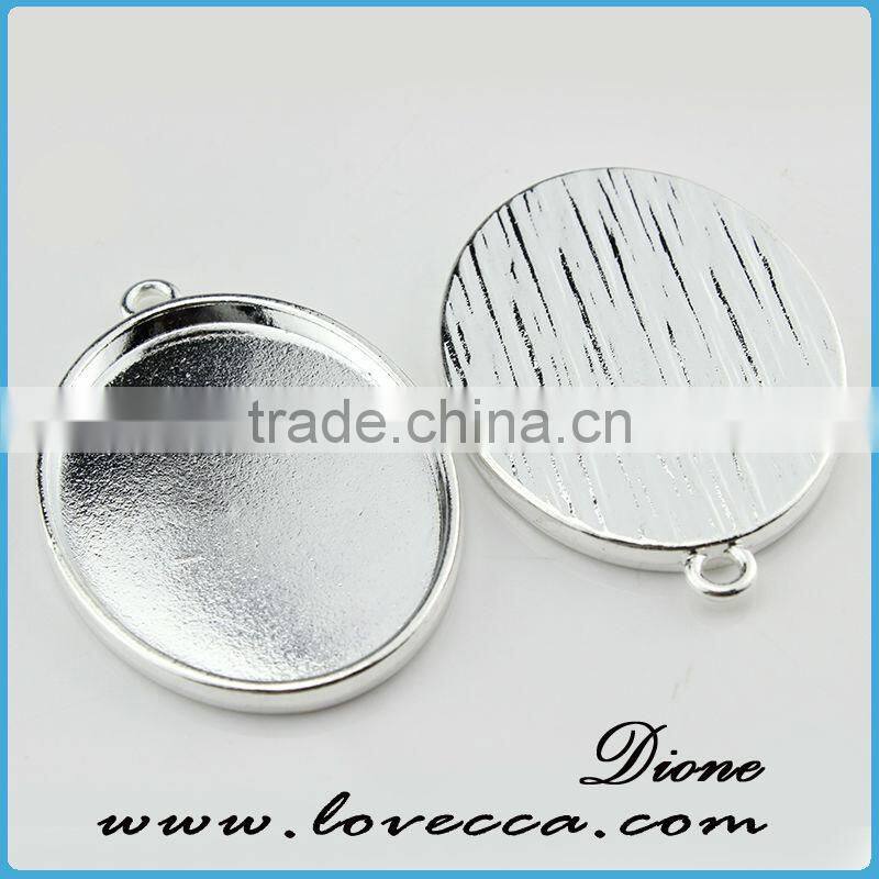 Silver DIY pendant cabochon settings,silver jewelry cameo jewelry settings,Silver Metal Charms setting