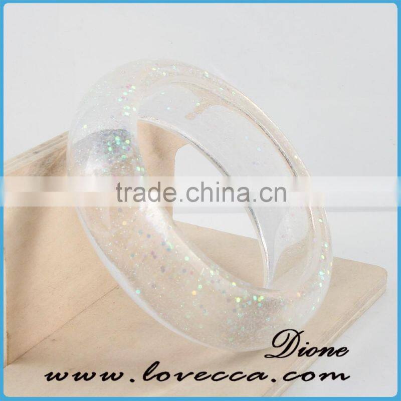 Wholesale High Quality Bangle Eco Friendly Real Dried Pressed Flower Resin Bracelet for Women