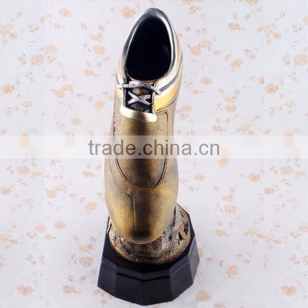 European cup sports soccer awards resin mini shoe trophy