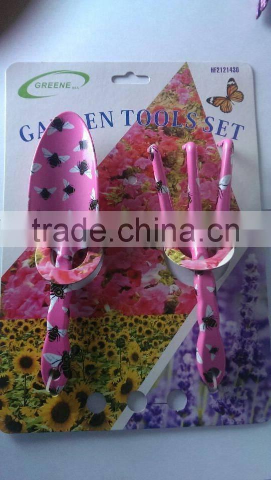 printing garden tool with wooden handle