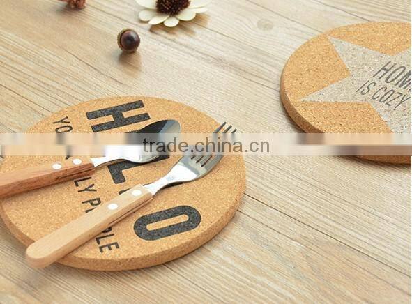 Japanese Paris tower cork coaster Mat Pad Printing